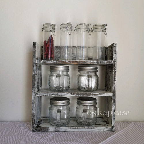 アンティーク調✢ラック 調味料入れ 棚 棚・シェルフ・ラック