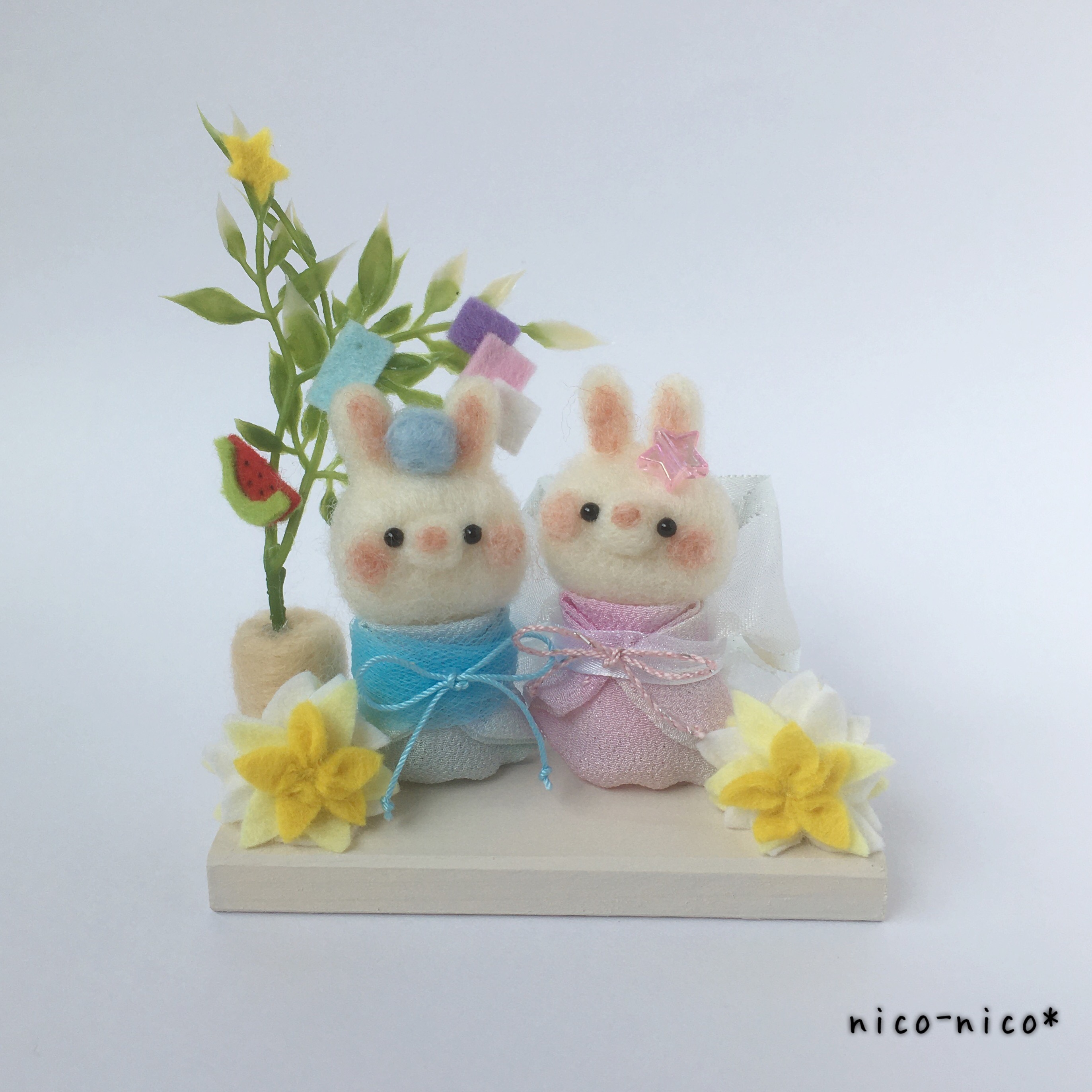 羊毛フェルト*フェルト*季節*夏*フラワー*リース*あじさい 羊毛フェルト*フェルト*季節*夏*フラワー*リース*あじさい