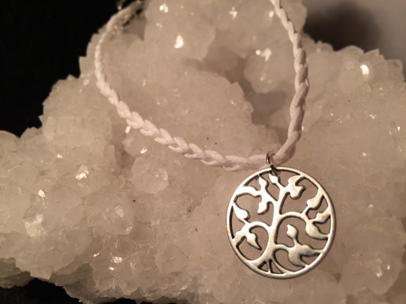 ①■Ｗｈｉｔｅ■　 tibetan silver　tree design　アンクレット 1枚目の画像