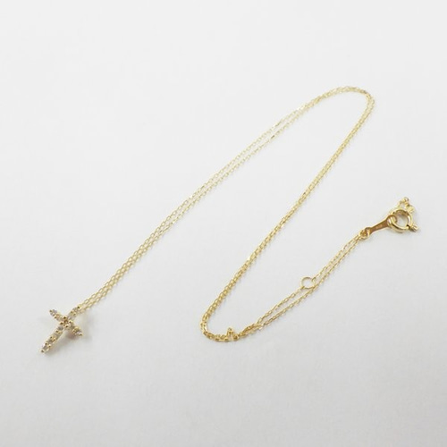 ネックレス ダイアモンド 0.1ct K18 YG 40cm ユニセックス 18金 