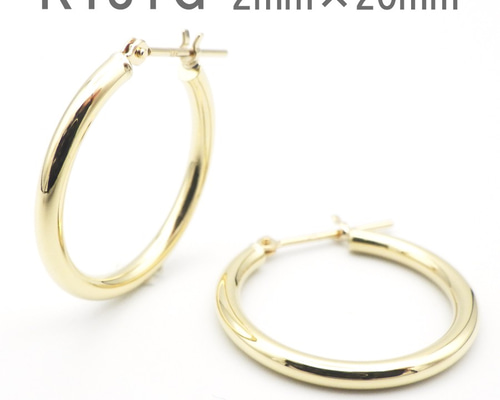 楽天市場】18金 ピアス 18k メンズ レディース フープ イエロー