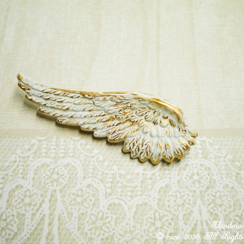 再販❆受注制作 アンティーク加工＋手描き❆『天使の忘れもの』翼の
