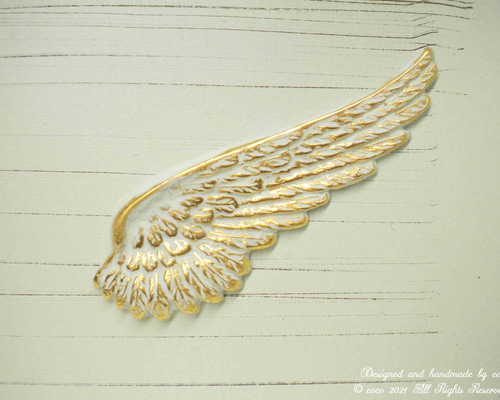 再販❆受注制作 アンティーク加工＋手描き❆『天使の忘れもの』翼の