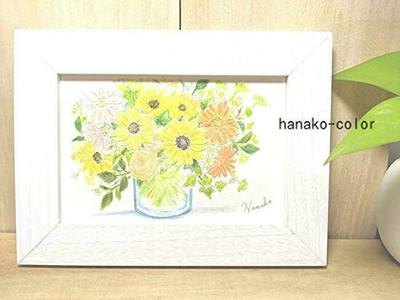 日本画 植物の絵 木製フレーム付き 絵画 額縁 木製フレーム付き - メルカリ
