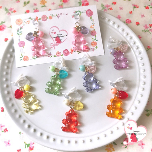 くまちゃん•ᴥ•♥⃜キッズブレスレット(キッズアクセサリー・キッズ