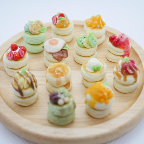 オーダー受付中】ミニチュア 手作りスフレケーキセット 浸かる