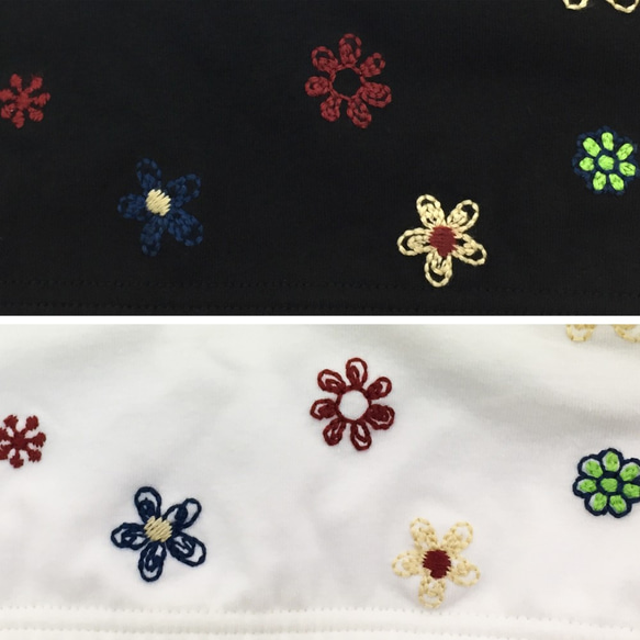 お花の刺繍が可愛いＶバックハーフトップ【3サイズから選べます】 5枚目の画像