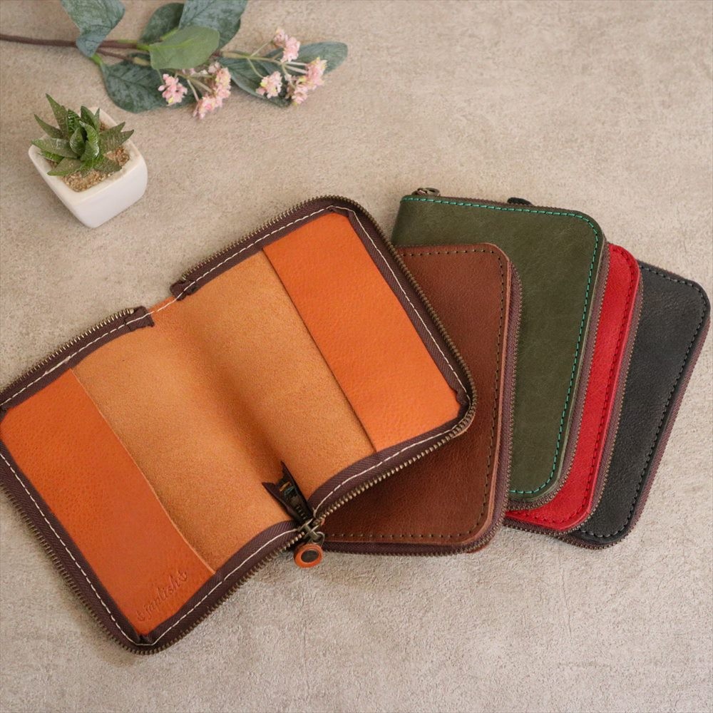 バルカ｜ファスナー式文庫本(a6)カバー【革6色】無料の糸＆刺繍カスタム・有料名入れ・送料無料｜本を守る小舟｜st-33