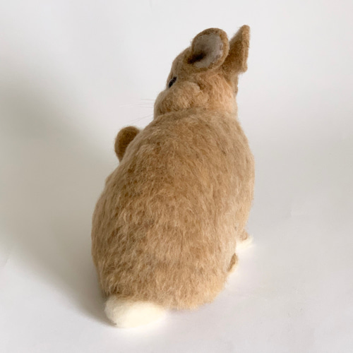 送料無料】羊毛フェルト うさぎ ネザーランドドワーフ オレンジ 送料無料】羊毛フェルト うさぎ ネザーランドドワーフ オレンジ