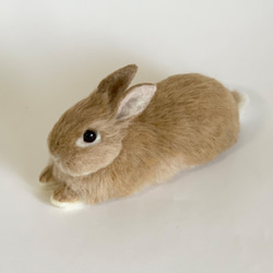 送料無料】羊毛フェルト うさぎ ネザーランドドワーフ リラックス
