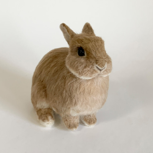 送料無料】羊毛フェルト うさぎ ネザーランドドワーフ お座り