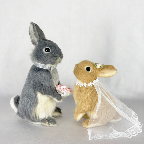 ウェルカムドール　ウサギ　ハンドメイド 婚礼うさぎ 新作出品しました 豪華で上品な金襴の打掛姿の花嫁