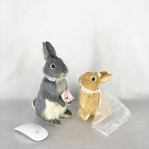 送料無料】羊毛フェルト うさぎ ウェルカムドール ｜ウサギ
