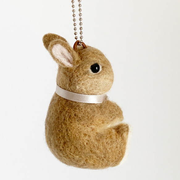 羊毛氈兔子包小飾物荷蘭矮橘|鑰匙扣錶帶公仔 第2張的照片