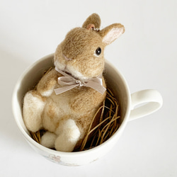 羊毛氈兔子包小飾物荷蘭矮橘|鑰匙扣錶帶公仔 第4張的照片