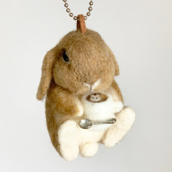 Rabbit Bag吊飾Cafe Latte Horan Drop ｜鑰匙扣錶帶公仔 第5張的照片