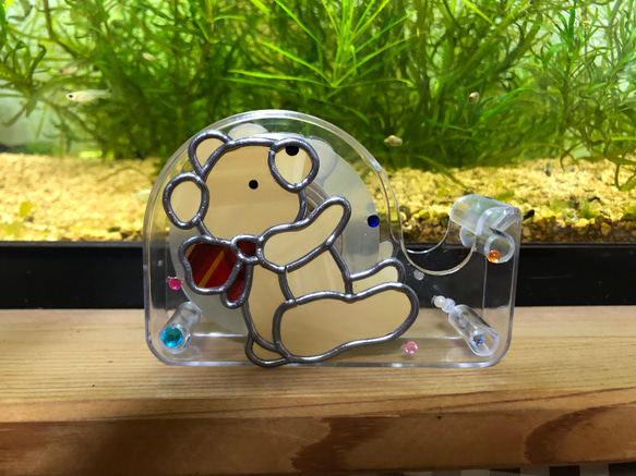 末草さんの親子クマのテープカッター