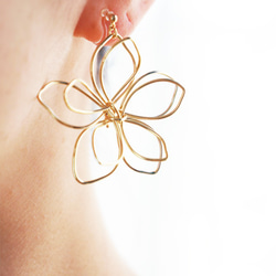 BIG flower earring　（樹脂イヤリング） 1枚目の画像