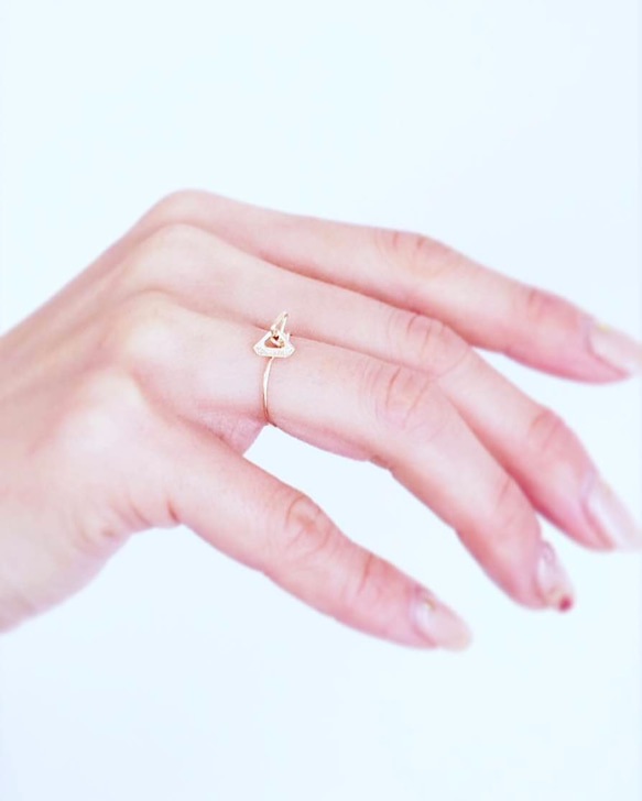 【K10 】 diamond shape ring ・by YouuumuJewelry* 第4張的照片