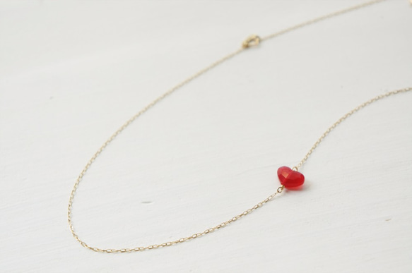 【K10 】 quartz heart necklace ・by YouuumuJewelry* 第1張的照片