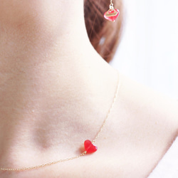 【K10 】 quartz heart necklace ・by YouuumuJewelry* 第3張的照片