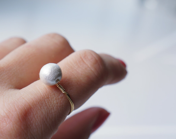 cotton pearl wire point ring order 第3張的照片