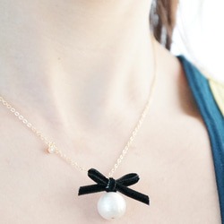 ♥ribbon♥ necklace 2枚目の画像