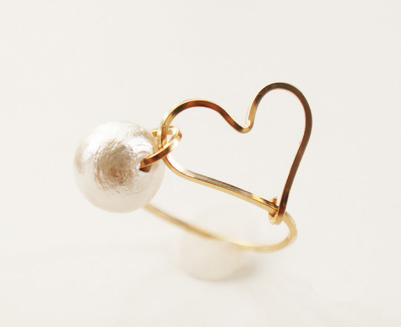 K14gf heart ring order 第3張的照片