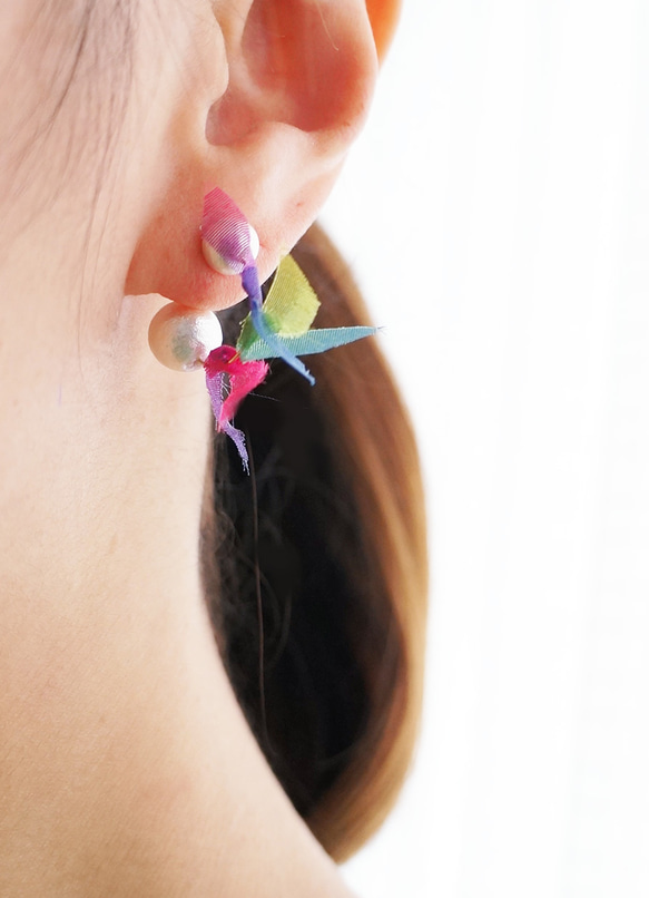 rainbowflower earring 01 第3張的照片