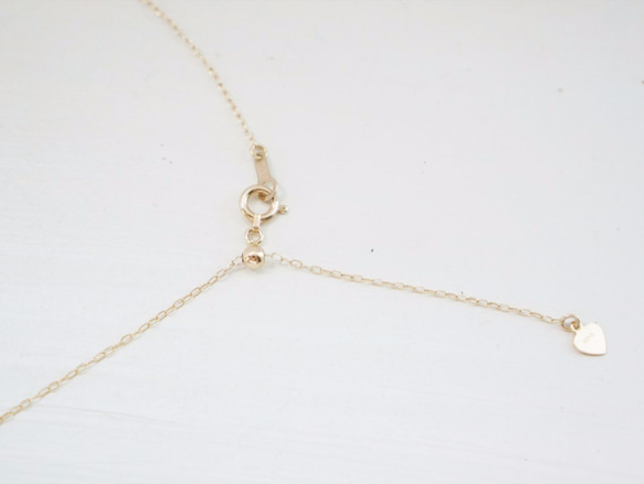 ★オーダー品★【K18 】  quartz heart necklace　・by YouuumuJewelry* 4枚目の画像