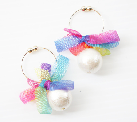 rainbowflower earring 第1張的照片