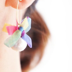 rainbowflower earring 第3張的照片