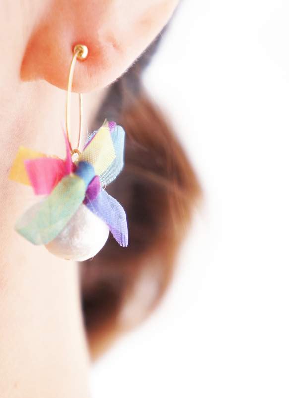 rainbowflower earring 3枚目の画像