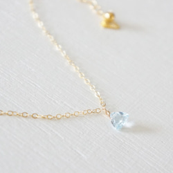 K14gf sky blue topaz necklace 1枚目の画像