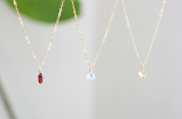 K14gf sky blue topaz necklace 3枚目の画像