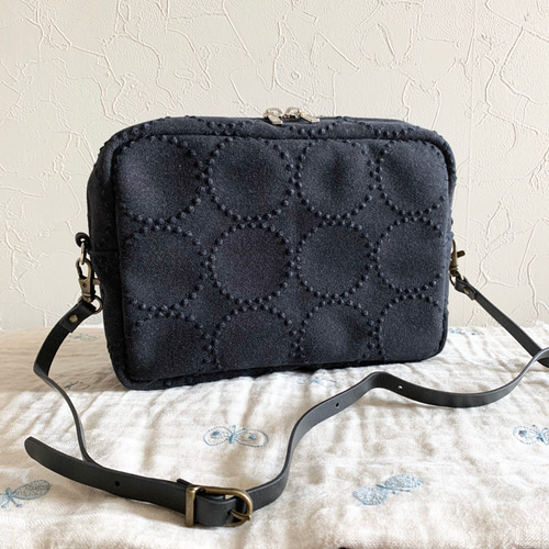 ポシェット ミナペルホネン tambourine dop ブラック ショルダーバッグ