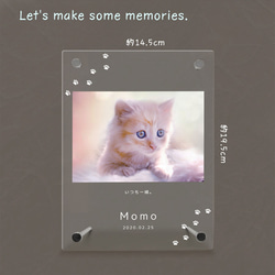 フォトフレーム ペットグッズ 写真 フォトスタンド ペット用品 ペットメモリアル メモリアル 猫 記念 cat005 2枚目の画像