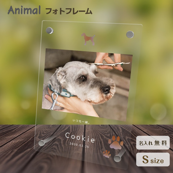 フォトフレーム ペットグッズ 写真 フォトスタンド ペット用品 ペットメモリアル メモリアル 犬 記念 dog010 1枚目の画像