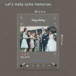 フォトフレーム インスタ 風 写真 フォトスタンド アクリル プレゼント 結婚 記念 お祝い インテリア SNS001 2枚目の画像