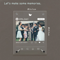 フォトフレーム ツイッター 風 写真 フォトスタンド アクリル プレゼント 結婚 記念 お祝い インテリア SNS008 2枚目の画像