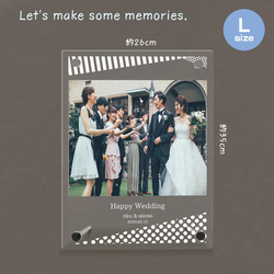【名入れ無料】 フォトフレーム サイズL ブライダル ウェディング 結婚祝い 写真立て bridal028l 2枚目の画像
