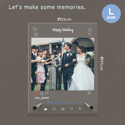 【名入れ無料】 フォトフレーム サイズL インスタ風 写真立て 大きめ Instagram風 UV sns001l 2枚目の画像