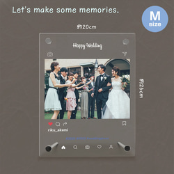 【名入れ無料】 フォトフレーム サイズM インスタ風 写真立て 大きめ Instagram風 UV sns001m 2枚目の画像