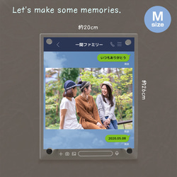 【名入れ無料】 フォトフレーム サイズM ライン風 写真立て フォトスタンド SNS アクリル ギフト sns005m 2枚目の画像