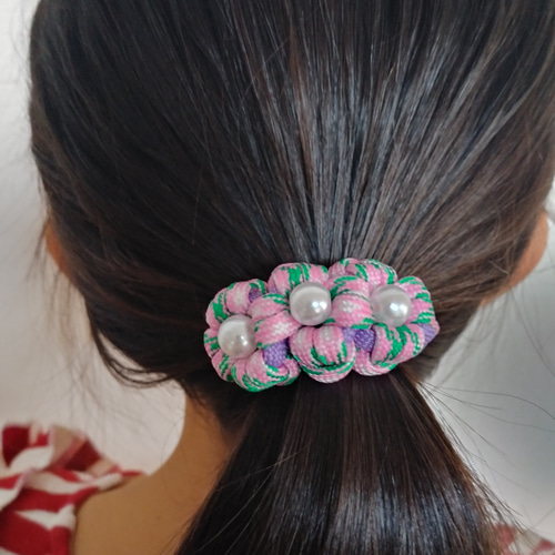 送料込み パラコード お花のヘアゴム 雑貨・その他 tonayu 通販