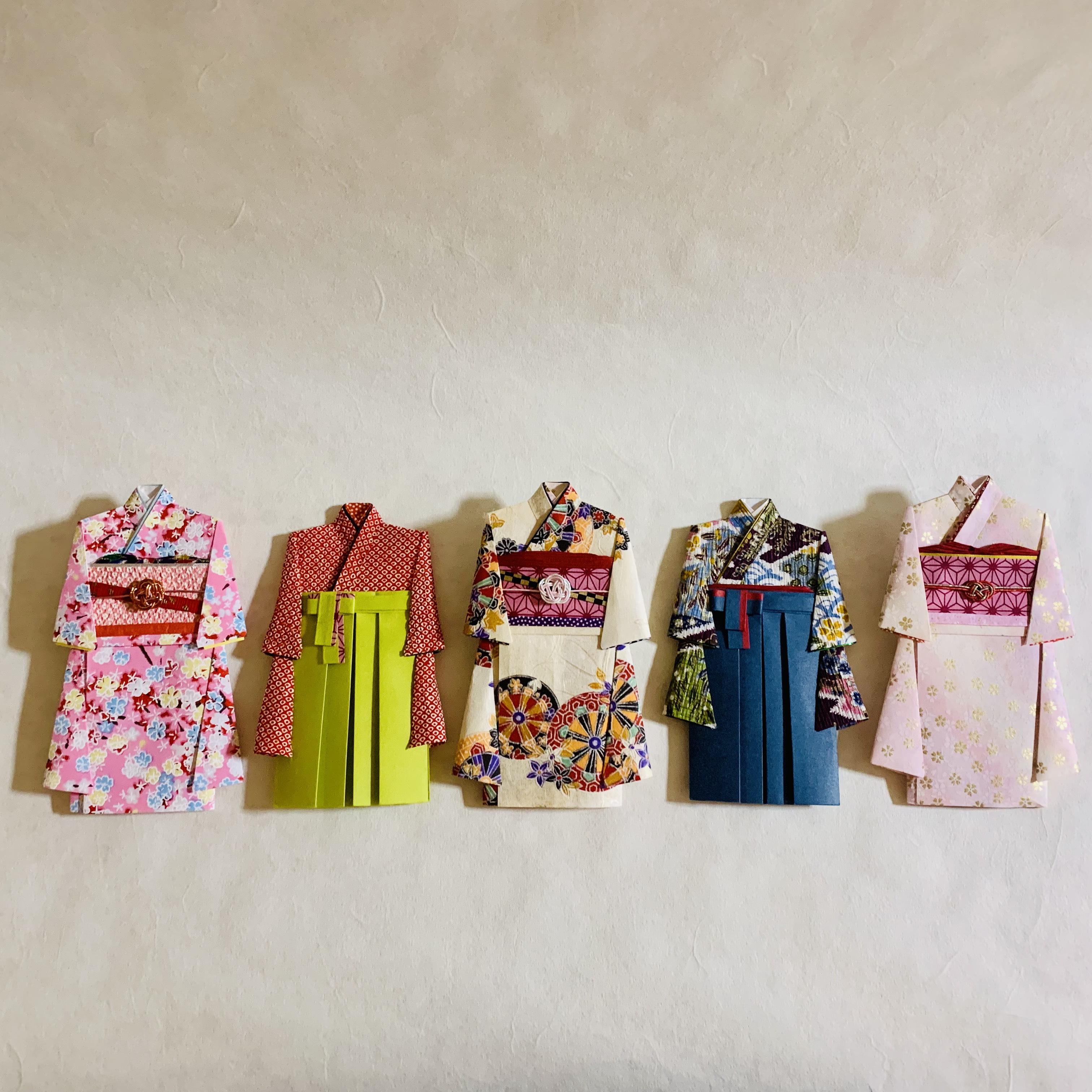 着物とはかまのポチ袋　お年玉袋　5点セット