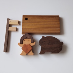 端午の節句　金太郎とくまセット　木製置物　こいのぼり　五月人形　子どもの日 6枚目の画像