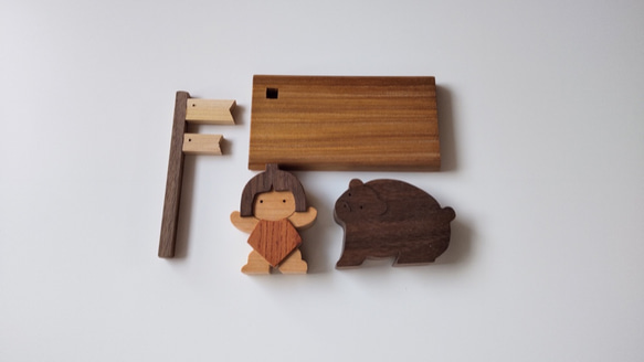 端午の節句　金太郎とくまセット　木製置物　こいのぼり　五月人形　子どもの日 6枚目の画像