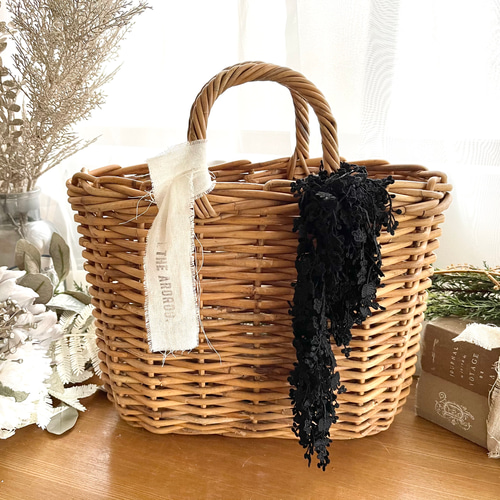 フラワーモチーフ付きカゴバッグ（かごバッグ）｜tocco closet