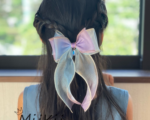 確認　ヘアゴム ヘアリボン ツイン　1160　キラキラマーメイド　蓄光　人魚姫 確認 ヘアゴム ヘアリボン ツイン 1160 キラキラマーメイド 蓄光